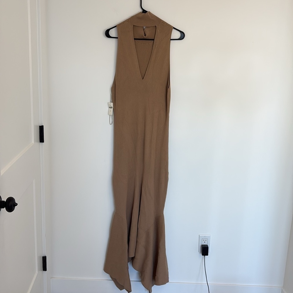 Anthropologie Mock Neck Midi Ribbed Dress - Picture 8 of 11